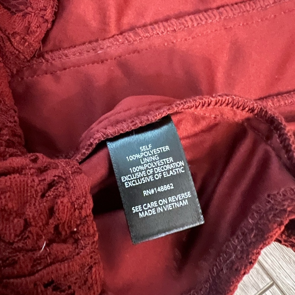 Torrid fire brick Lace Corset Crop Top - Picture 7 of 9
